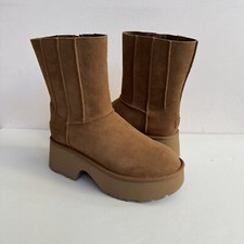 UGG CLASSIC TWIN SEAM NEW HEIGHTS CHESTNUT PLATFORM BOOTS US 11 / EU 42 / UK 9