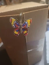 Mark the Place ENAMELED BUTTERFLY GOLD PLATED BOOKMARK - 4.25 IN. Long