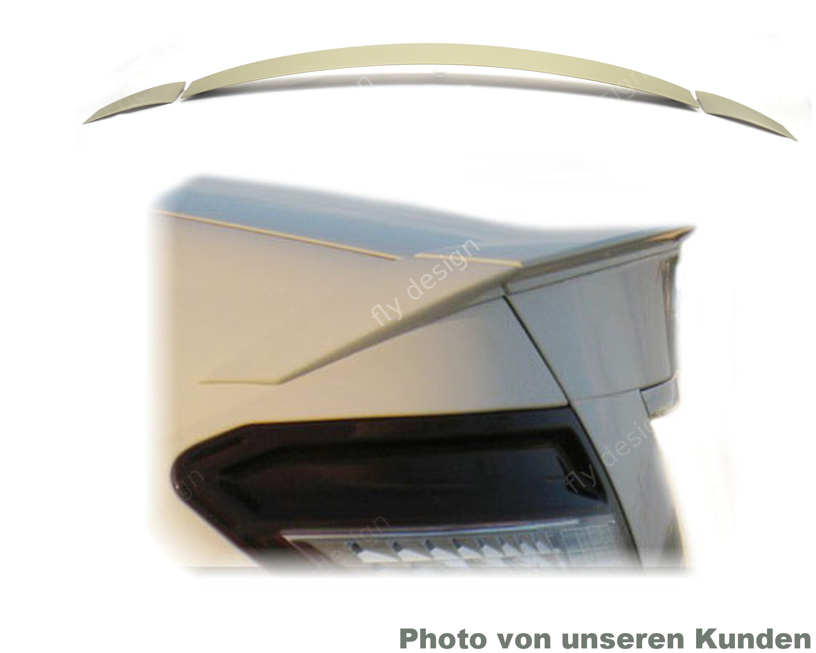 Rear Spoiler Wing Spoiler Suitable for MERCEDES C W204 - Type B Lip Becquet