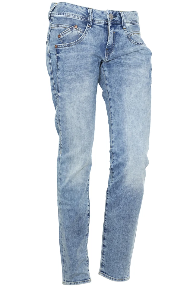 Herrlicher Gila Slim Stretchjeans Hose Denim Damen Röhrenjeans Blau - Bild 1 von 1