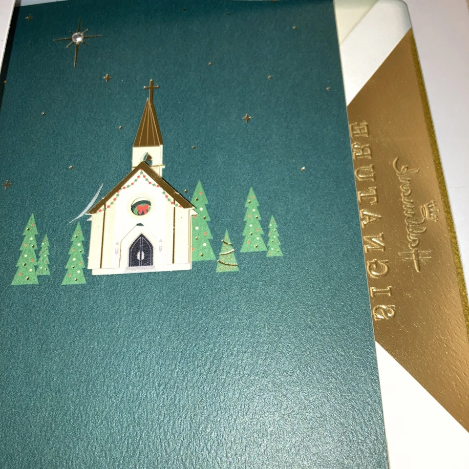 24 Cards Hallmark Signature Christmas Cards, Church - Image 3 of 4
