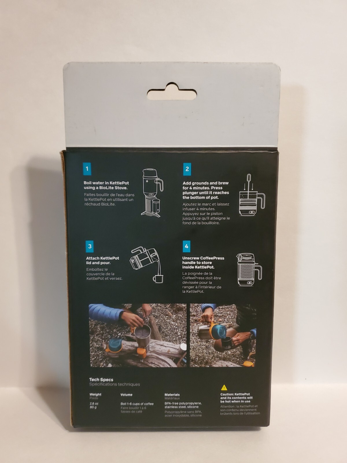 BioLite CoffeePress Filter Insert Attachment for KettlePot Travel Coffee Pot 