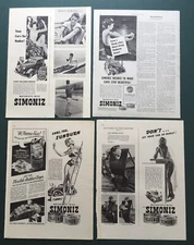 Simoniz Advertisement Lot of 4