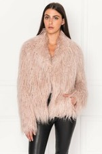 Lamarque Harika Faux Fur Oversize Jacket Pink ( Xs )