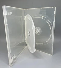 10 14MM SUPER CLEAR DOUBLE (2) DVD CASE WITH SWING TRAY, FULL SLEEVE, PSD44SC
