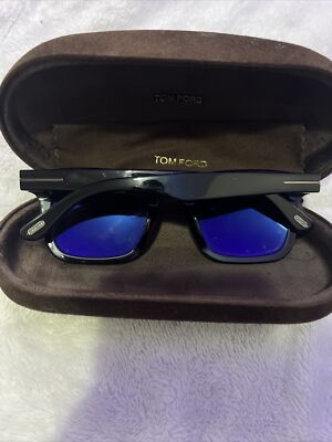 Tom Ford FT0970-K 01A 52 Unisex Square Sunglasses - Black  display picture 1