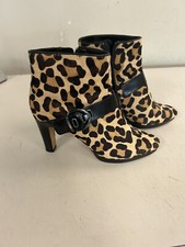 VERO CUOIO WOMENS HEEL LEOPARD SHOES SIZE 7 1/2 EXCELLENT CONDITION