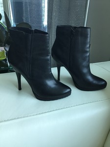 dune black leather ankle boots