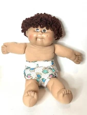 Vintage Cabbage Patch Dimple Brown Hair Eyes