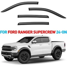 Rain Guards Vent Visors Shade for 2024-2025 Ford Ranger SuperCrew