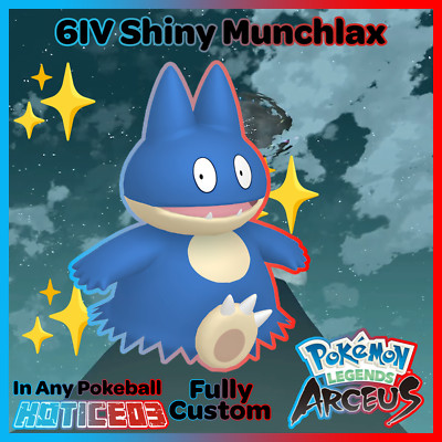 Pokémon Legends Arceus Shiny Alpha Munchlax W/ Best
