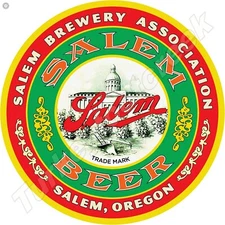 Salem Beer 11.75" Round Metal Sign