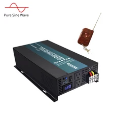 4000W Pure Sine Wave Inverter 24VDC Solar Power Truck/Car/Home Remote Off-grid 