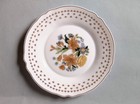 Milchglas Kuchen-Teller Arcopal - Luminarc France Opalglas mit Blumen, Ø 24cm
