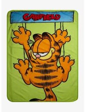 Garfield Hanging On Throw Blanket