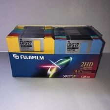 29  Fuji Fujifilm Floppy Disk 2HD MAC  3.5” Formatted Disks & 16 OfficeMax Disks
