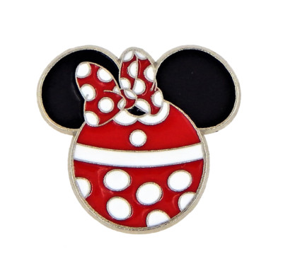 Minnie Mouse Mickey Head Shape Icon Individual Disney Trading Pin ~ Brand New