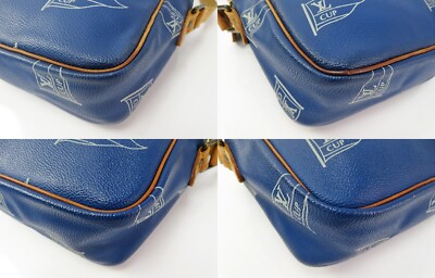 Auth LOUIS VUITTON Cup Sac San Diego Blue Cross Body Shoulder Bag