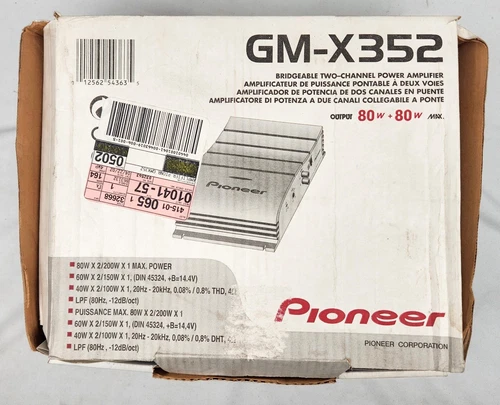Pioneer GM-X352 2ch Amplifier - NOS In Original Box with Manual