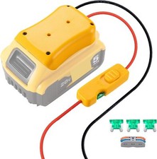 for Power Wheel Adapter for Dewalt 20V Battery 14AWG with Fuses  Wire Terminals