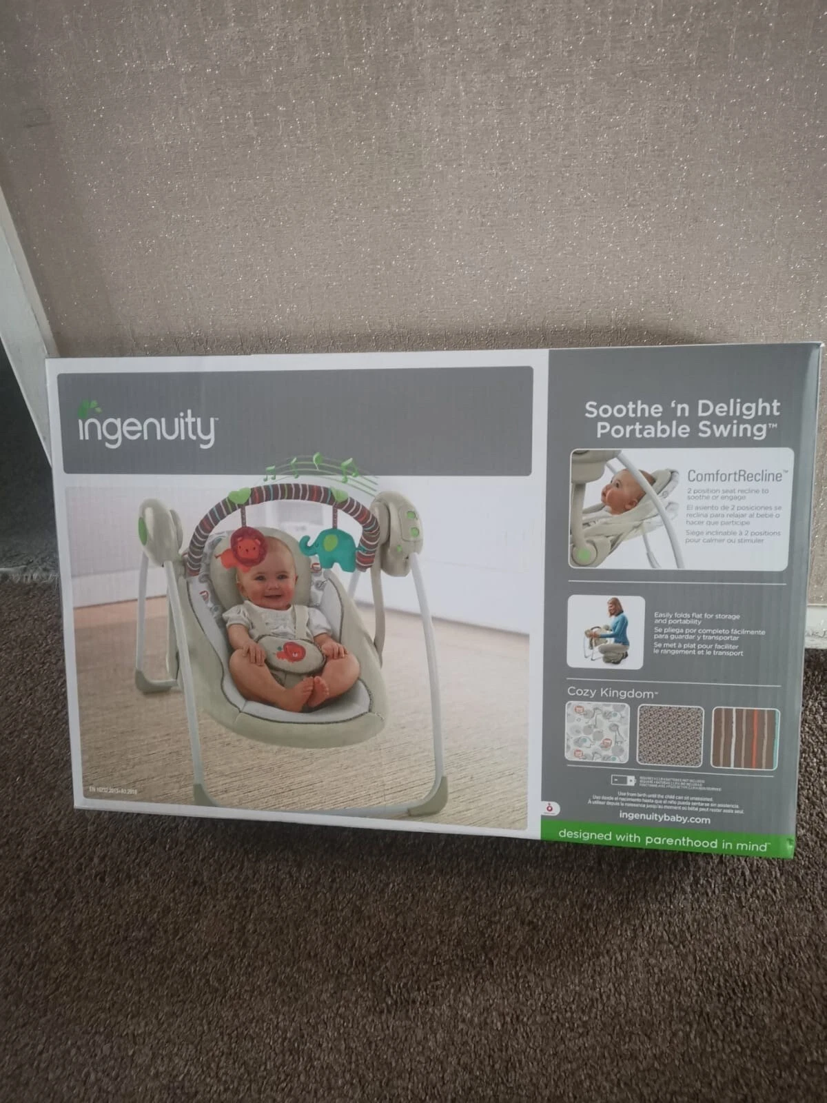 BNIB Ingenuity Sooth ‘n Delight Portable Swing.
Opens in a new window or tab