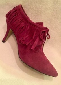 maroon bootie heels
