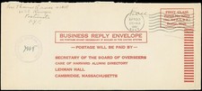 4/22/42 WWII Zensiert Uss Ranger Busin. Antwort Env , Gratis Frankiert, Harvard