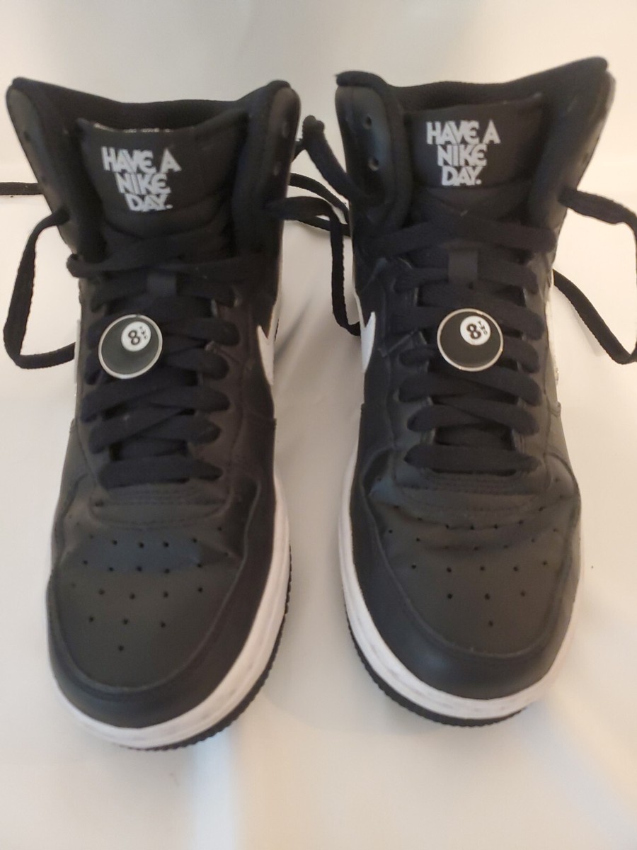 Nike Air Force 1 Black White LV8 High Day GS Strap Youth Boy Nike Air Force 1 Black White LV8 High Day GS Strap Youth Boy