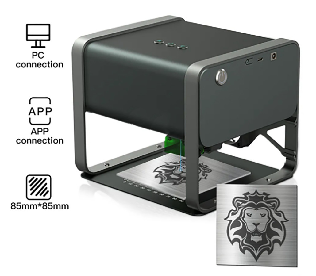 Tx Mark Impresora Cortador 5500mw Bluetooth Mini Láser Grabado Marcar Máquina