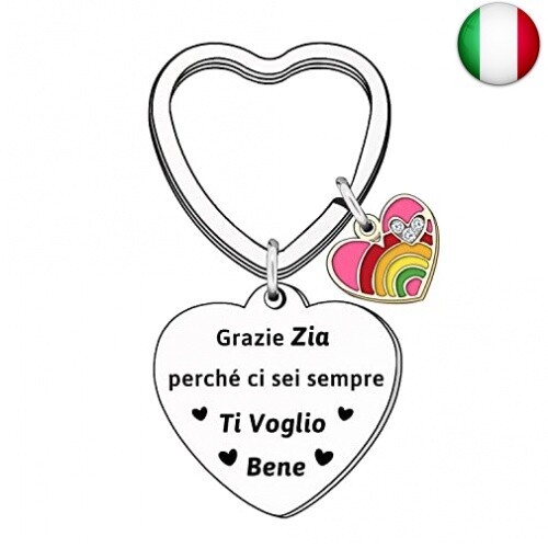 XJWL Portachiavi Zia Portachiavi regalo Zia per le donne Regali della Zia da