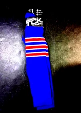 TCK Overknee Atheletic Socks Blue And Red Size Medium