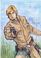 2015 Star Wars Journey to the Force Awakens Sketch Card Hudson Luke