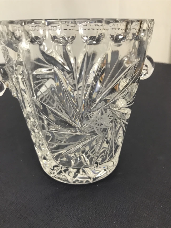 Cubo de hielo de cristal Godinger grabado en espiral barware patrón Aberdeen de colección Foto 2 de 4