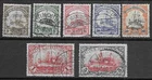German South West Africa 1906 MI 24-29+32 CANC VF / CAT VALUE $600 / SHIPS