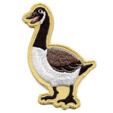 Canada goose patch migrating bird embroidered iron on