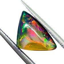 2.92 Cts Natural Ethiopian Opal 14x9mm Fancy Flashy Loose Cabochon Gemstone