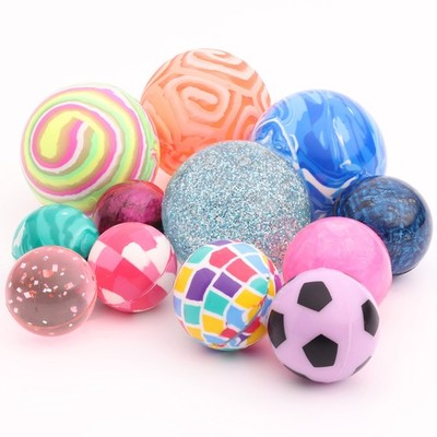 Entervending Bouncy Balls - 12 Bouncing Assorted Pack 12 pcs,