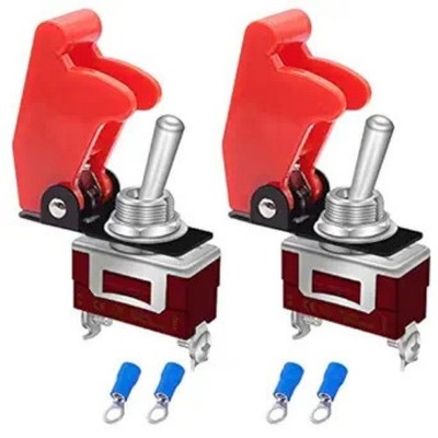 2Pcs Toggle Switch 12V ON/Off 2 pin 2 Position SPST Heavy Duty Rocker Switch wit