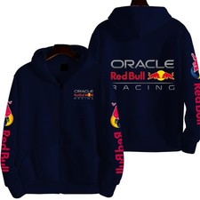 Luxury Red Bull Couple Zip Hoodie – Men's Winter Jacket for Racing & Outdoors