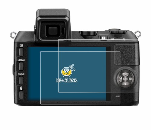 2x Display Schutz Folie für Nikon 1 V2 Zubehör Transparent - Afbeelding 2 van 6