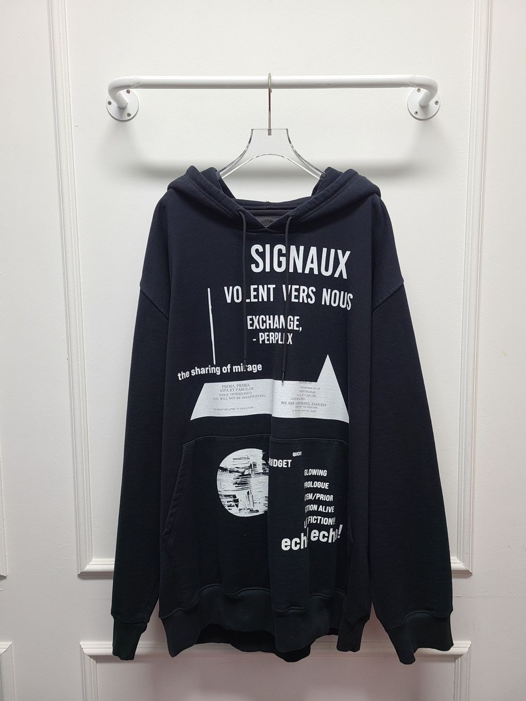 Prada Black Sigynox Triangle Logo Patch Hoodie 12… - image 1