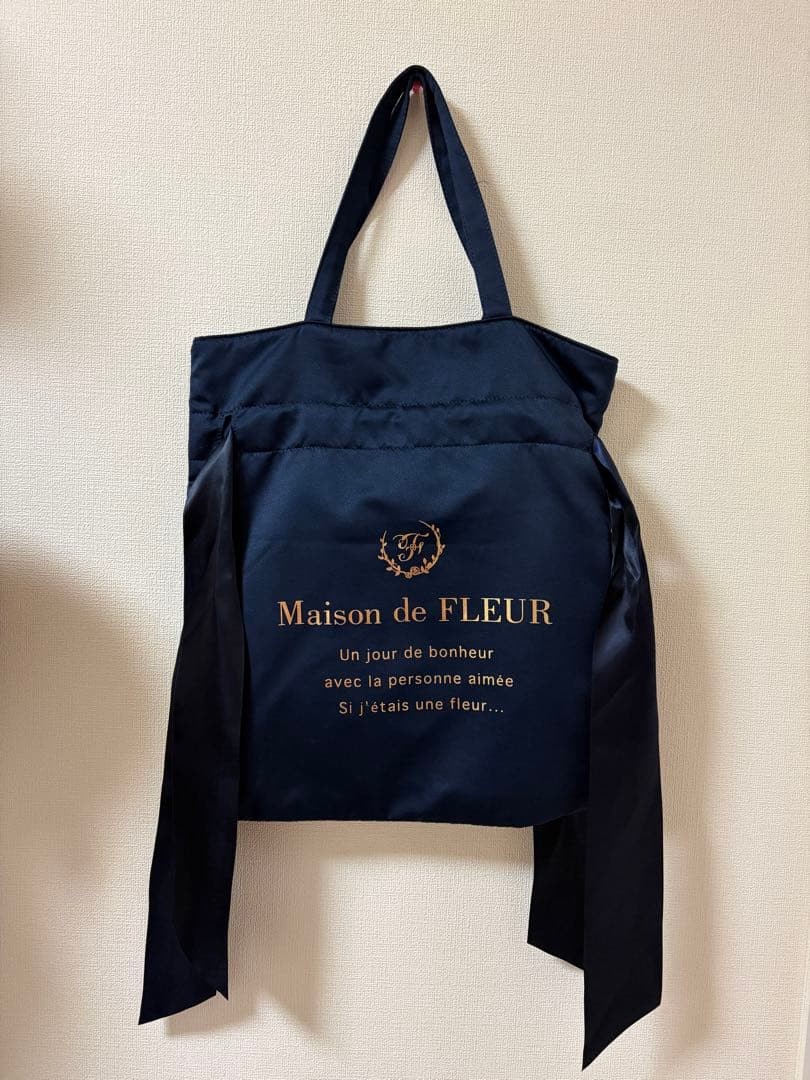 Maison de FLEUR double ribbon tote bag