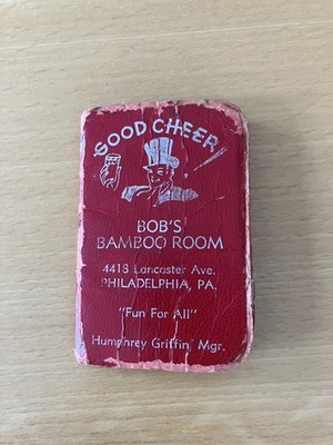 Good Cheer Bob's Bamboo Room Bar Book & Address Book Humphrey Griffin, Mgr.