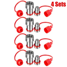 1/2" Ag Hydraulic Quick Connect Couplers Couplings, Poppet Pioneer Style 4 Sets