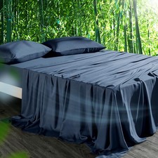 Cooling Sheets Set Queen Size, Viscose Derived from for Hot Sleepers Deep P...