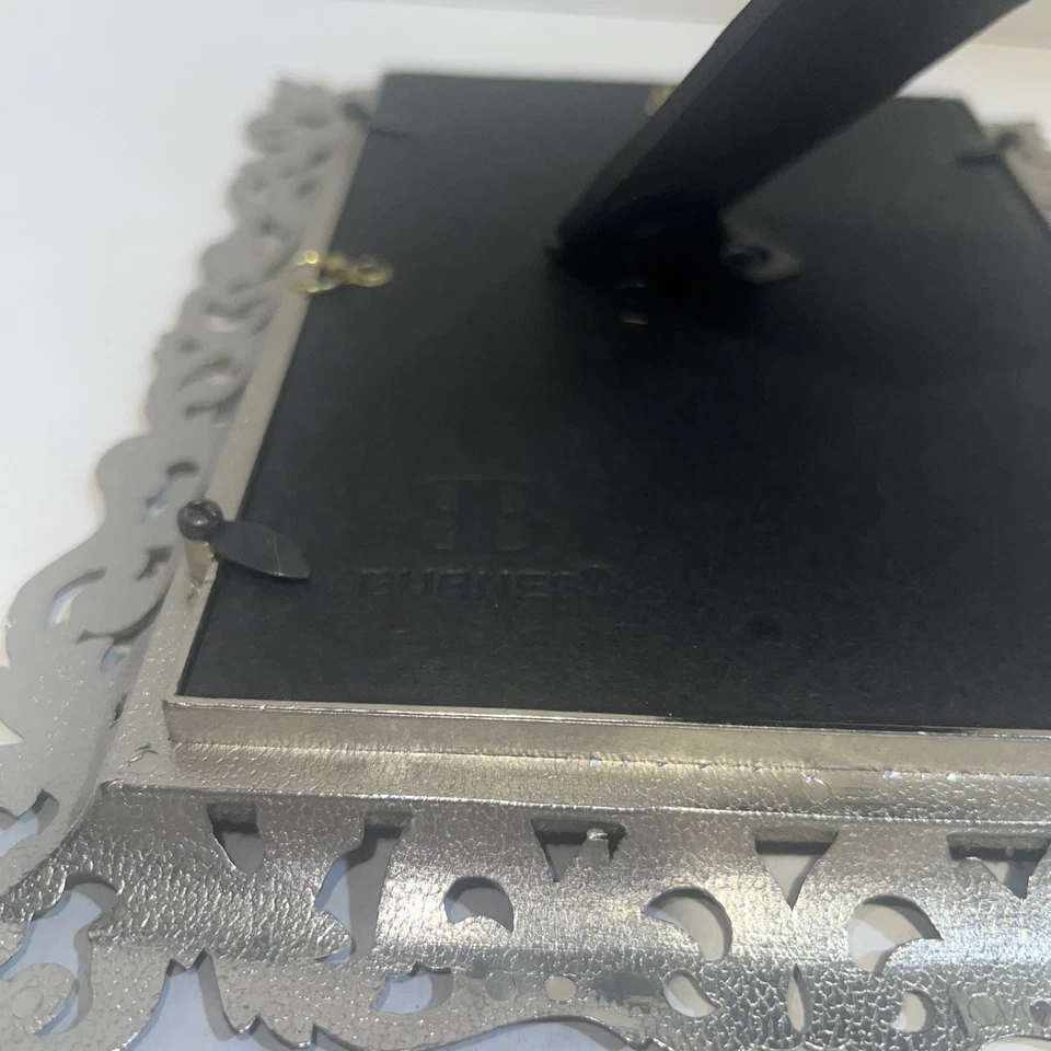 Marco de fotos de colección 1999 ornamentado desplazado Burnes of Boston 5x7 caballete o pared Foto 3 de 4