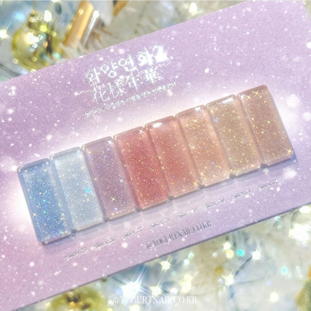 Yogurt Nail In the mood for love ver.2 Glitter Gel Nail Polish 8 Colors K Beauty