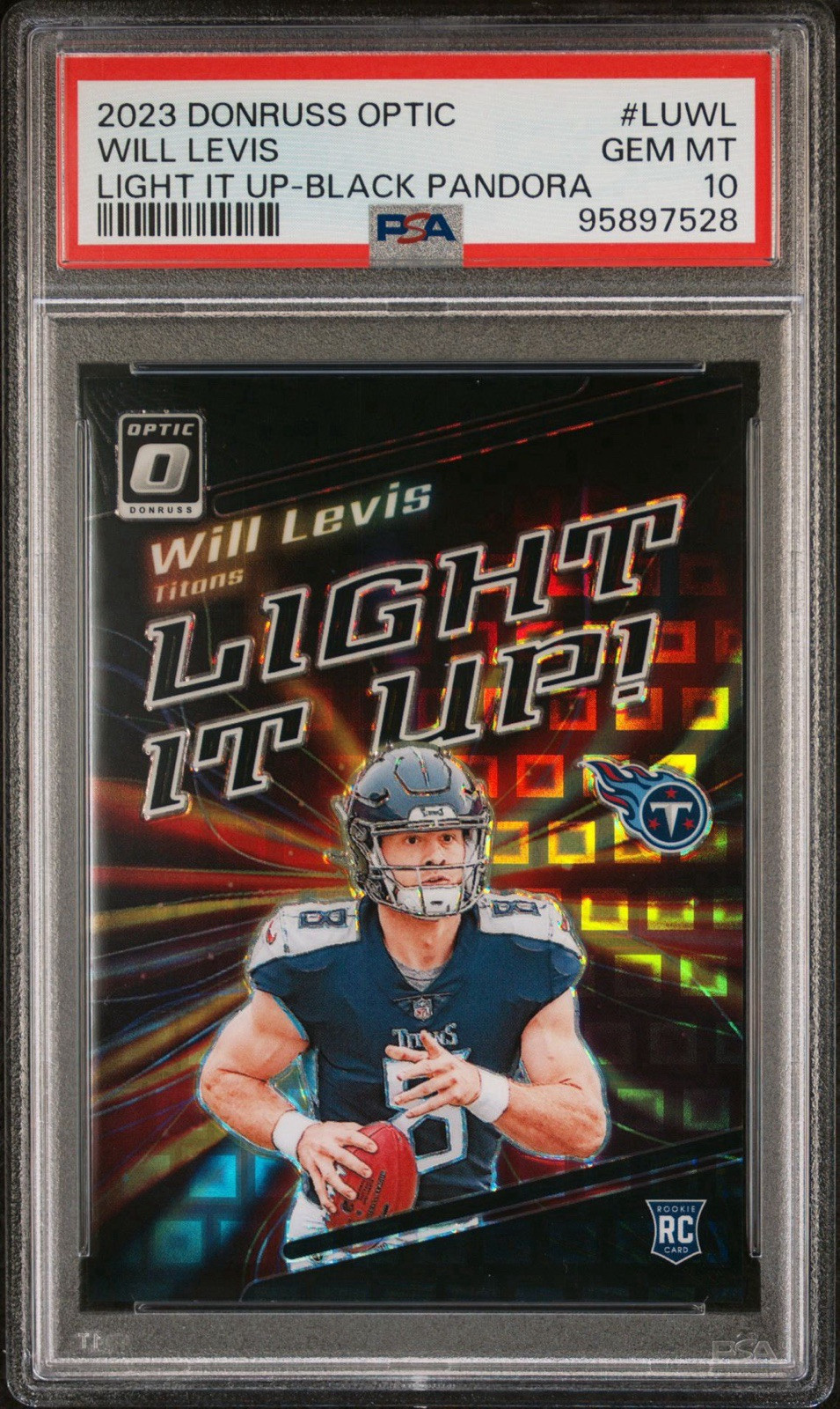 Will Levis Panini Donruss Optic Light It Up #LUWL Black Pandora