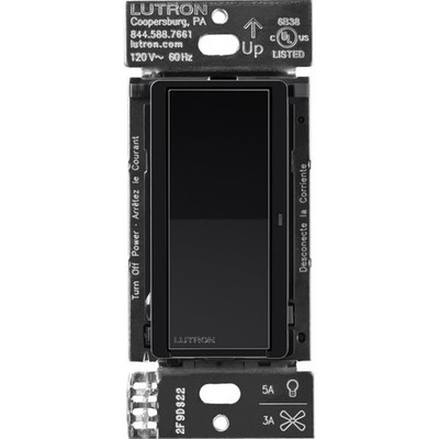 Smart Light Switch for Caseta Lighting Neutral Required Black DVRF-5NS-BL Led