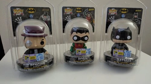 2025 SDCC Exclusive Funko Pop Batman Robin Penguin CLAMSHELL ORIGINAL PACKAGING
